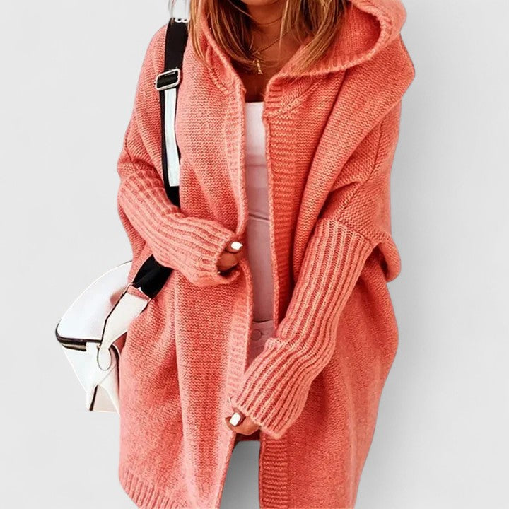 Daniela – Dlouhý cardigan s kapucí